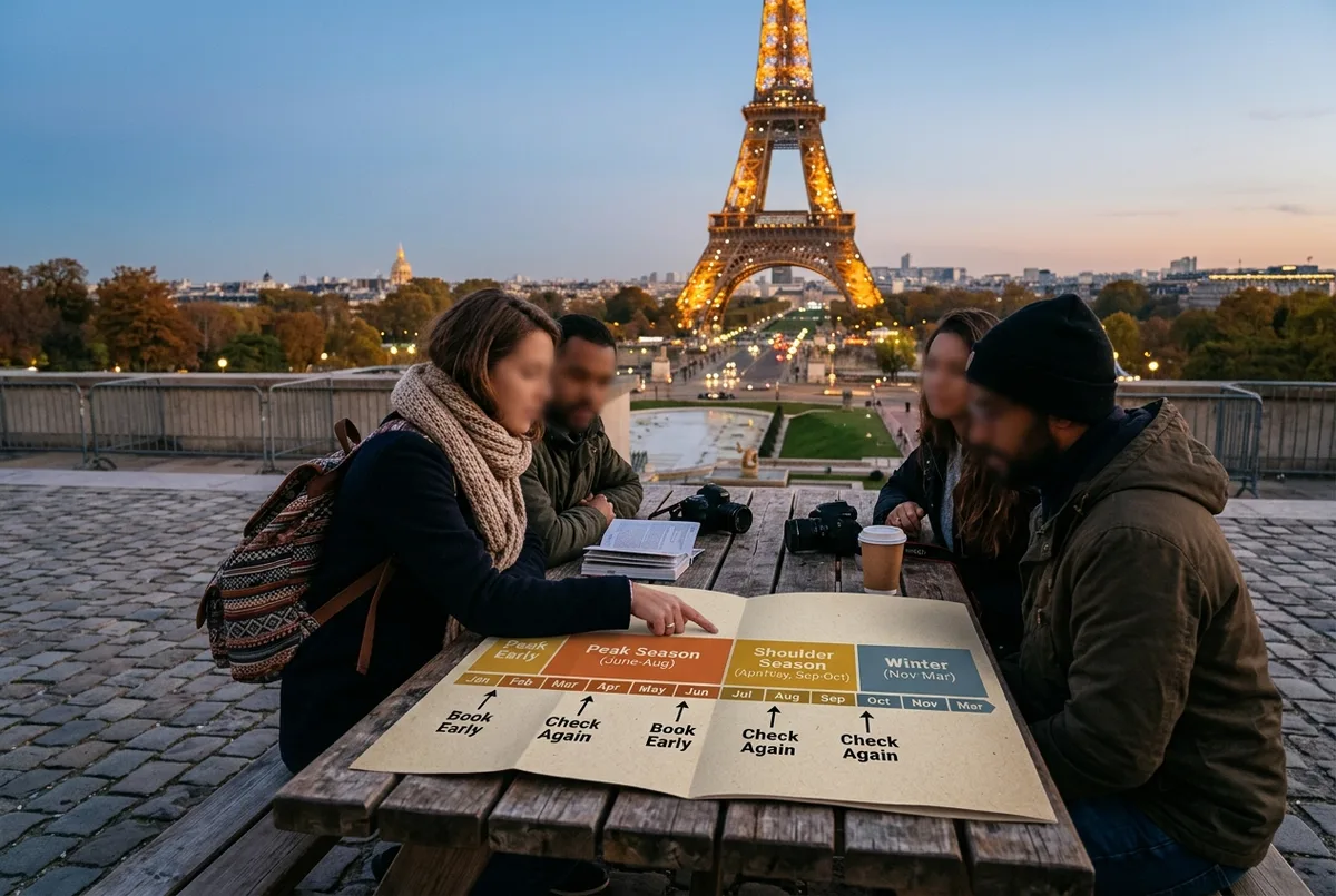 illustrated map of Paris highlights for Quando Comprar Bilhetes para a Torre Eiffel (Eiffel Tower): Com Que Antecedência, quando comprar bilhetes torre eiffel